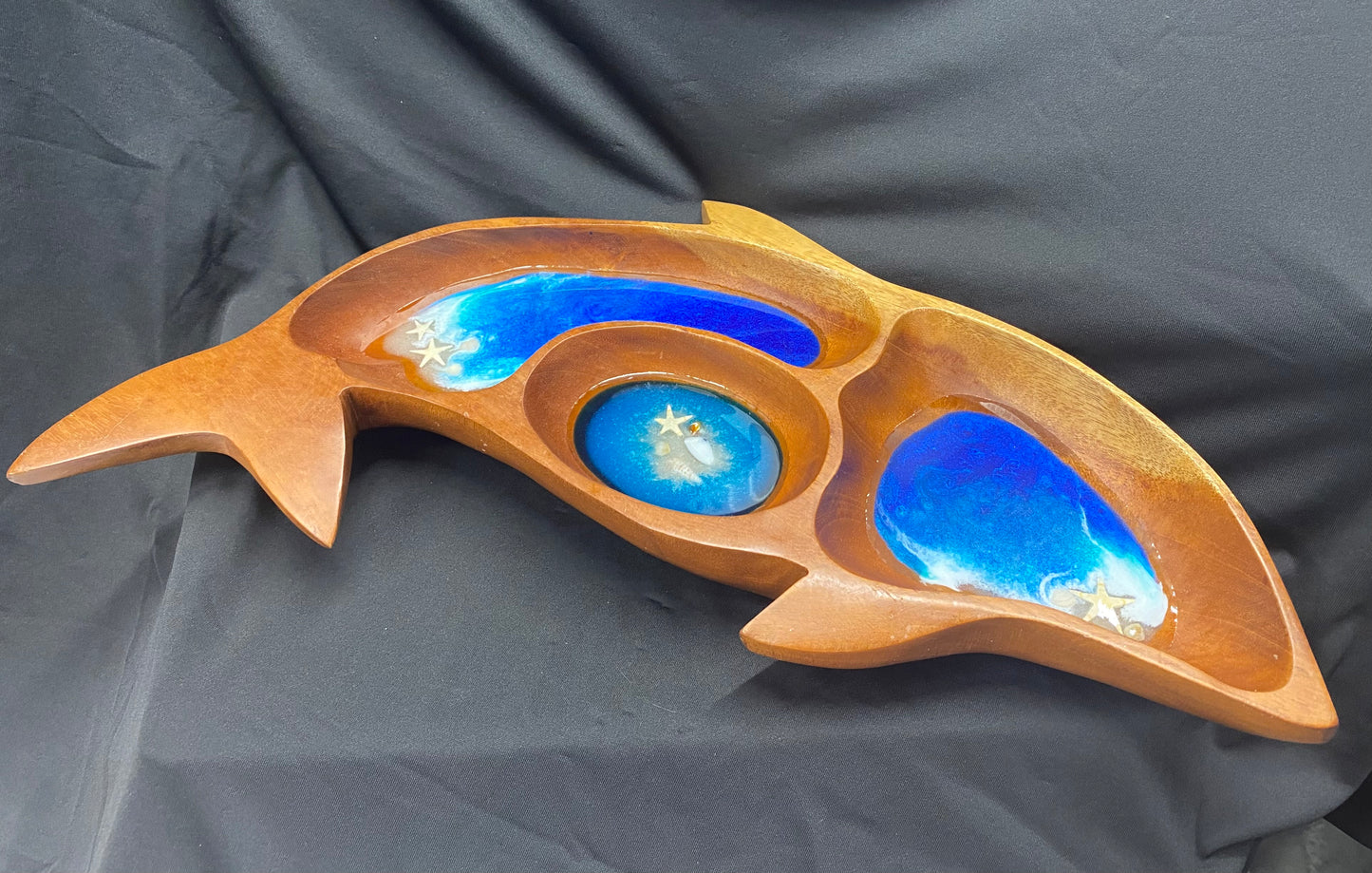 Dolphin Shaped Wooden Bowl
