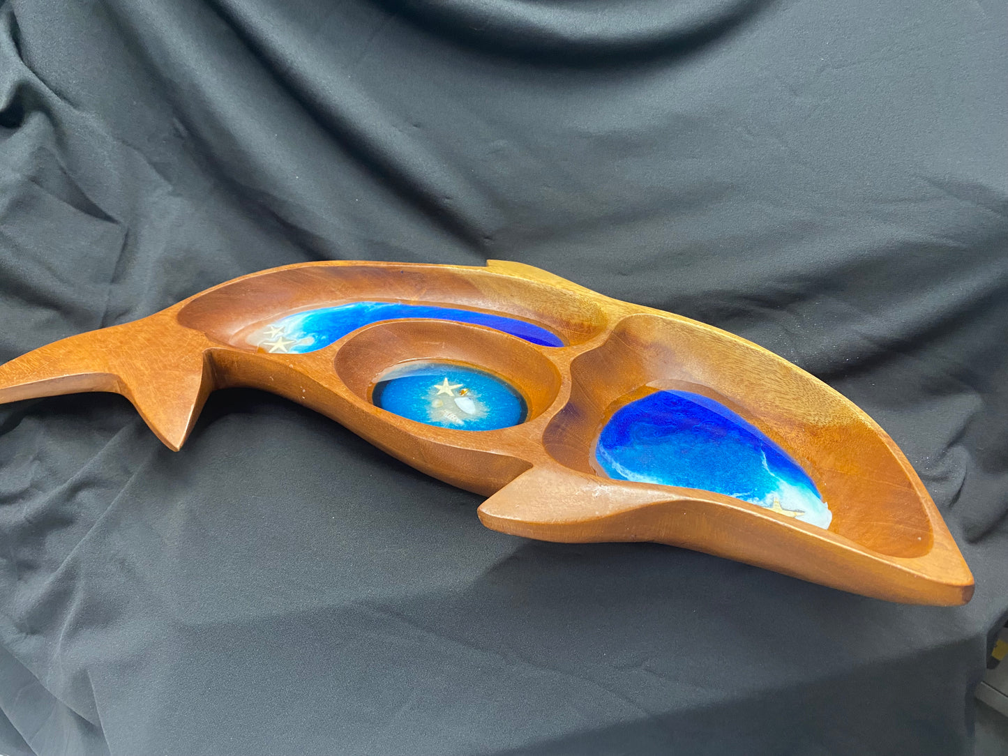 Dolphin Shaped Wooden Bowl