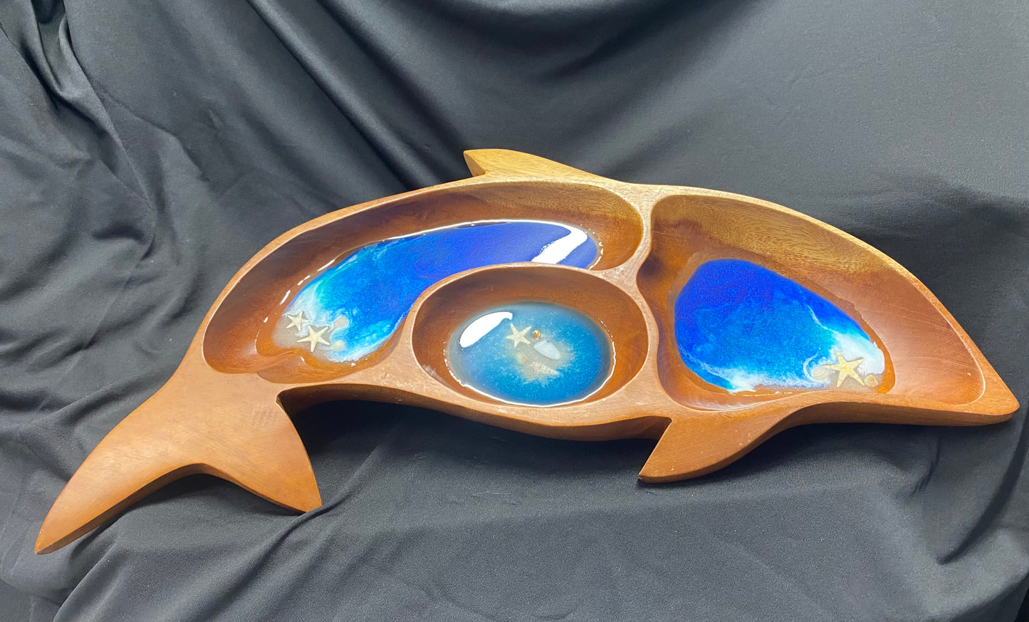 Dolphin Shaped Wooden Bowl