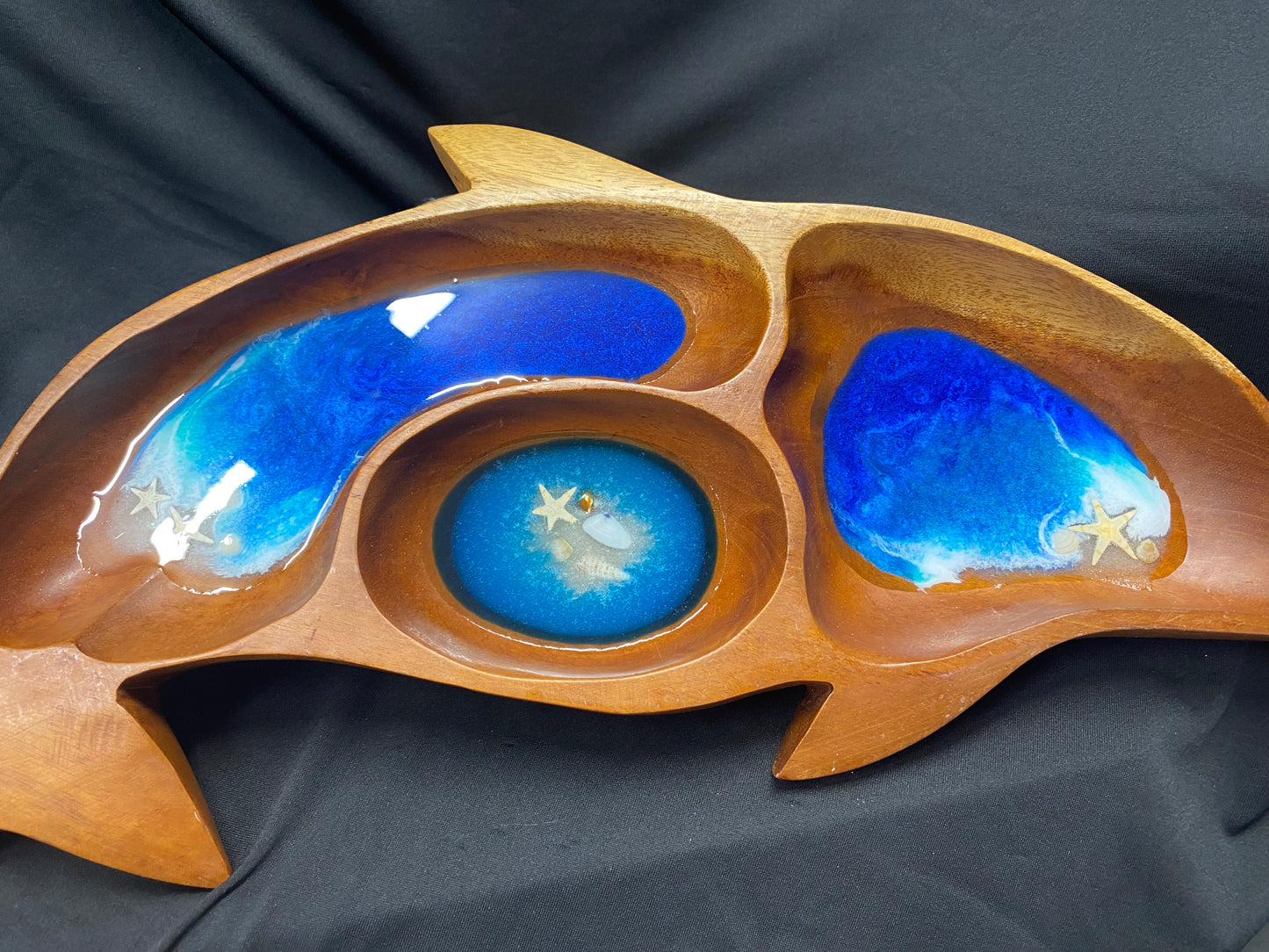 Dolphin Shaped Wooden Bowl