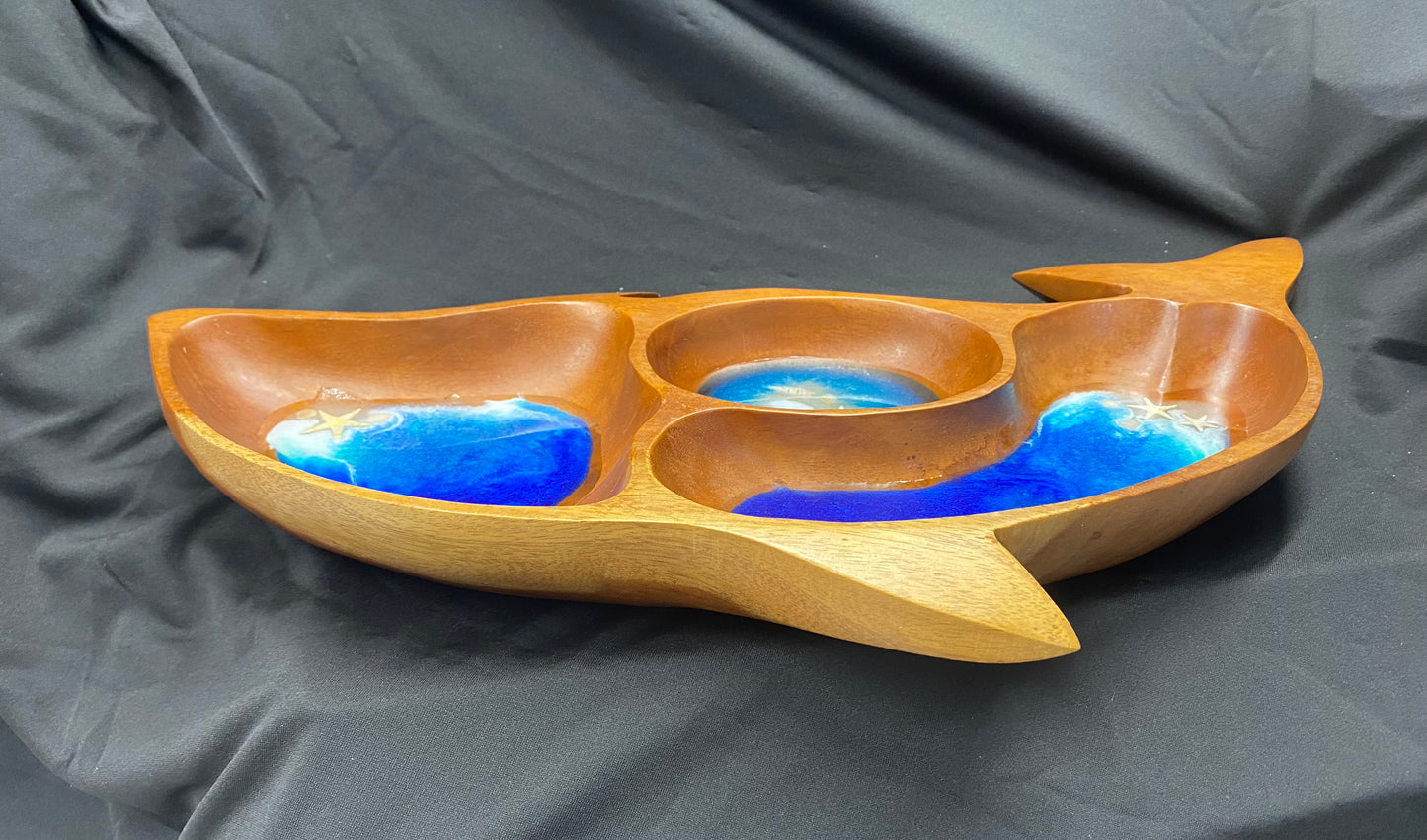 Dolphin Shaped Wooden Bowl