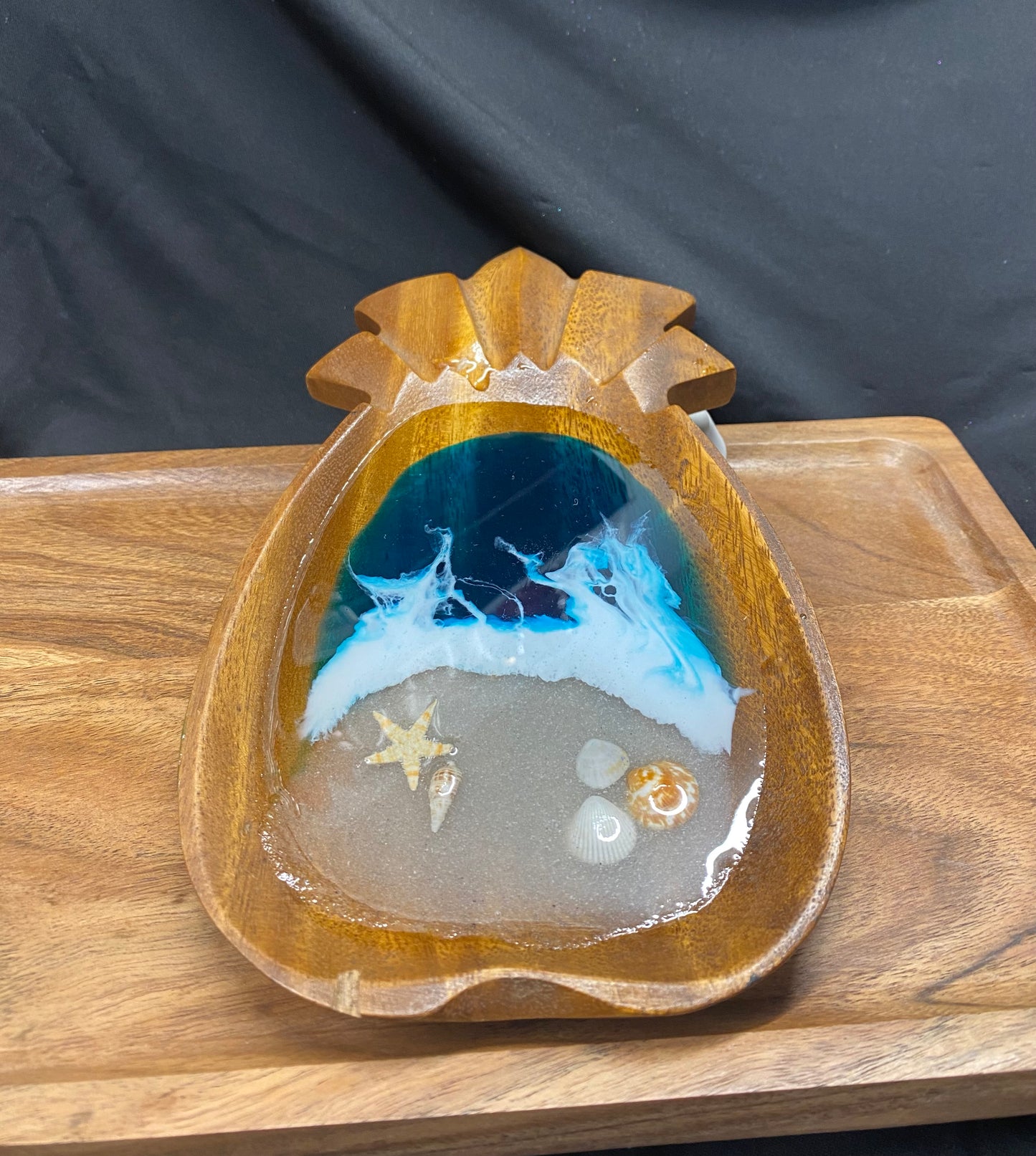 Wooden Pineapple Trinket Bowl