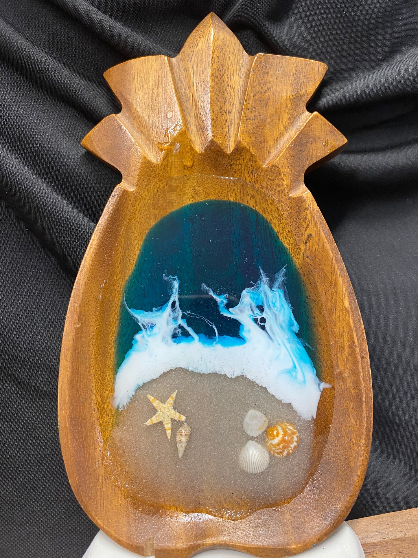 Wooden Pineapple Trinket Bowl