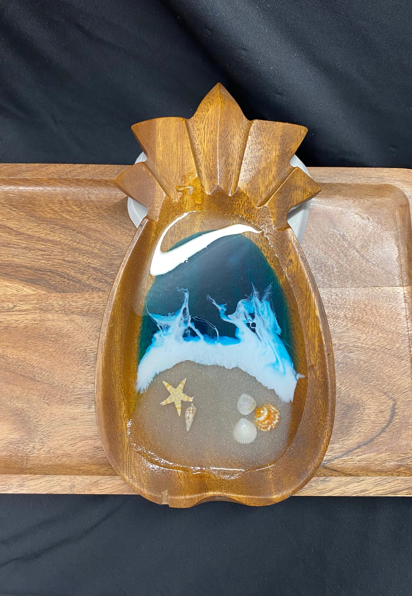 Wooden Pineapple Trinket Bowl