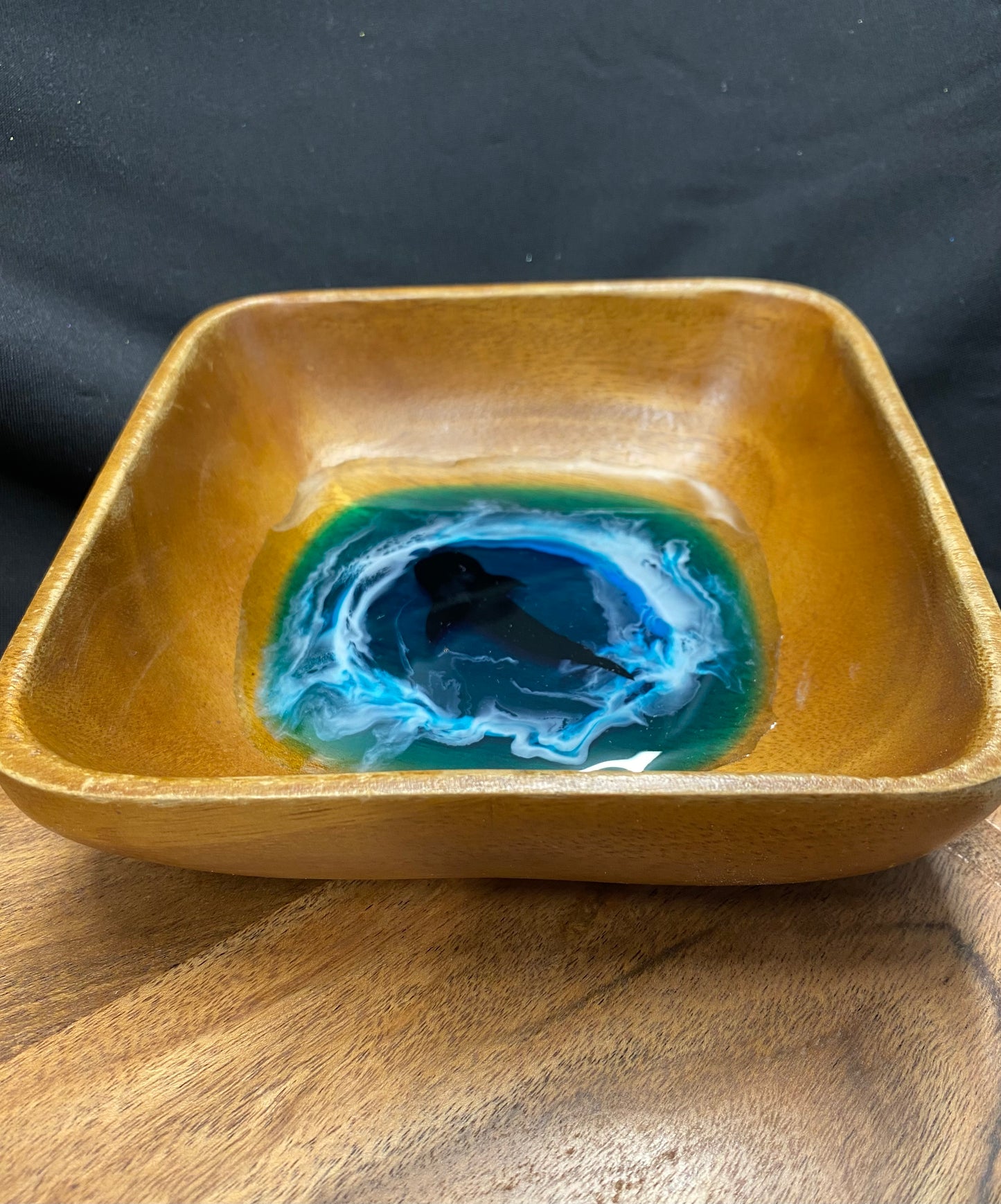 Wooden Ocean Inspired Trinket Bowl