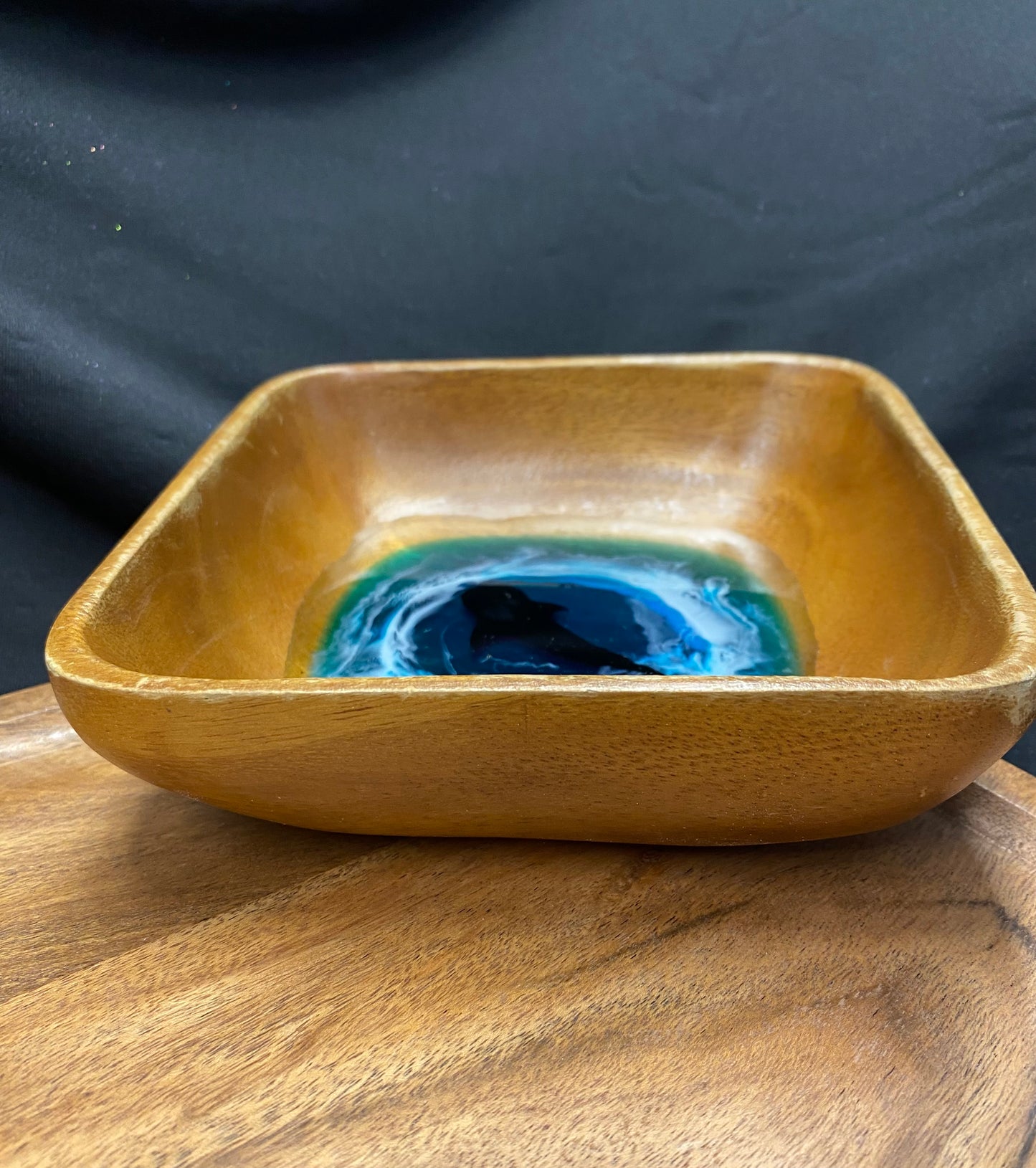 Wooden Ocean Inspired Trinket Bowl
