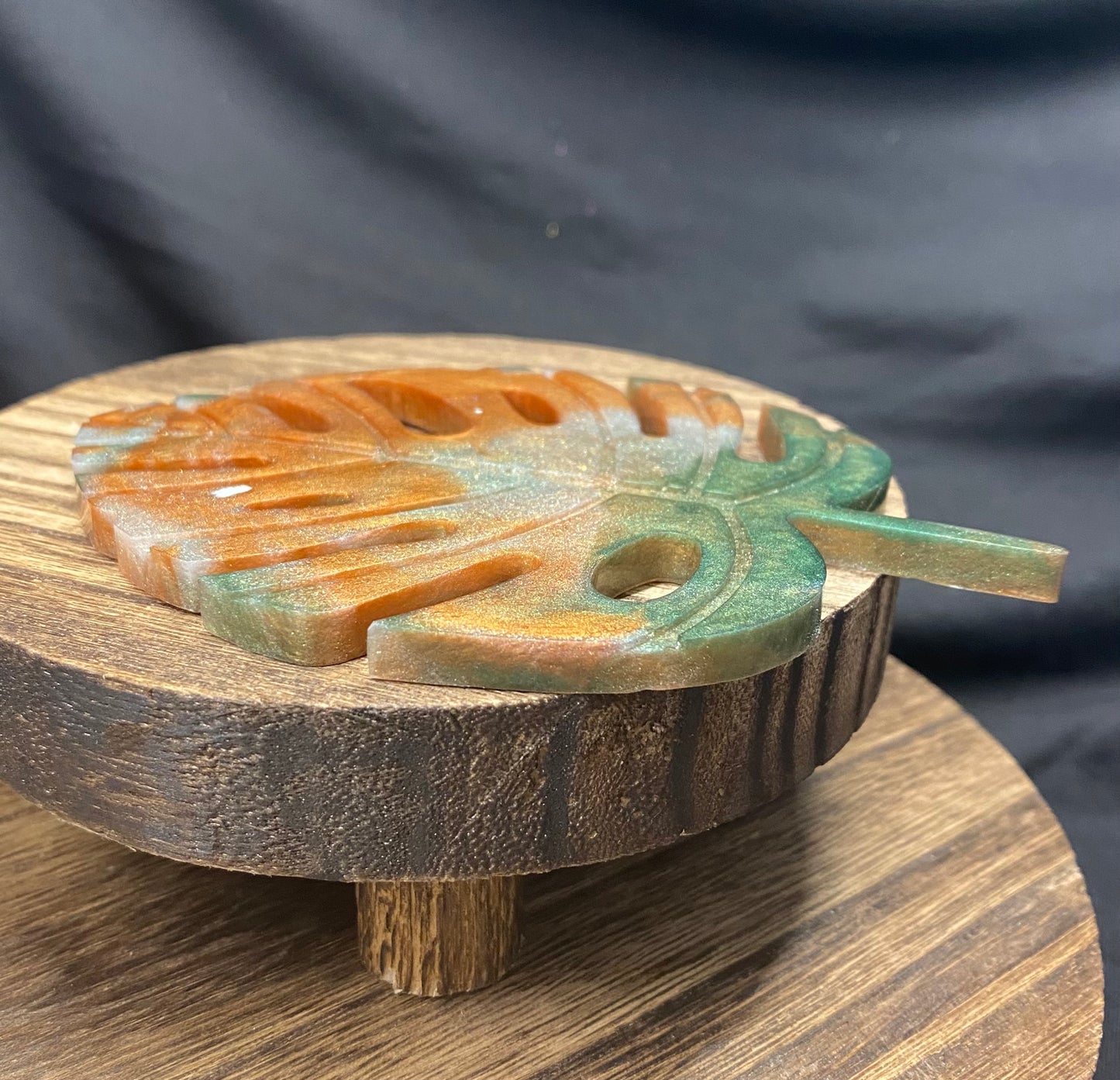 Monstera Leaf Resin Decor Piece