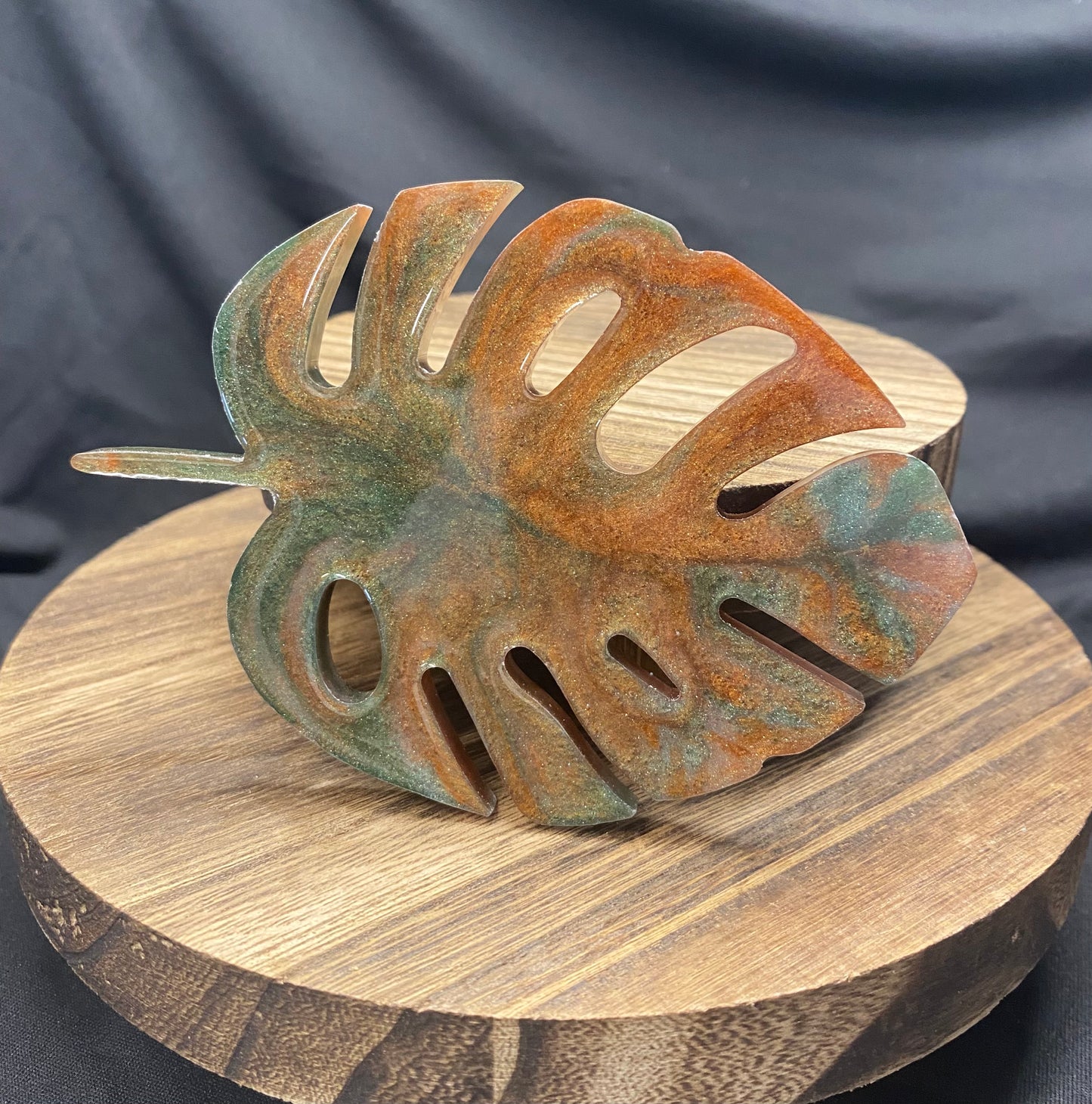 Monstera Leaf Resin Decor Piece