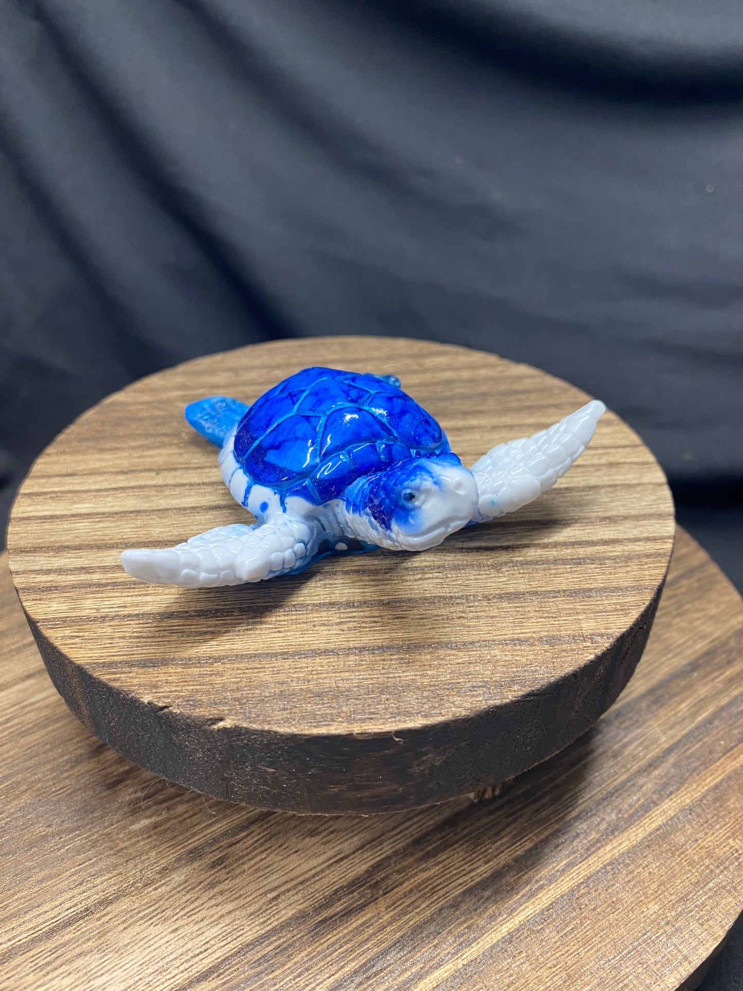Blue & White Sea Turtle Figurine