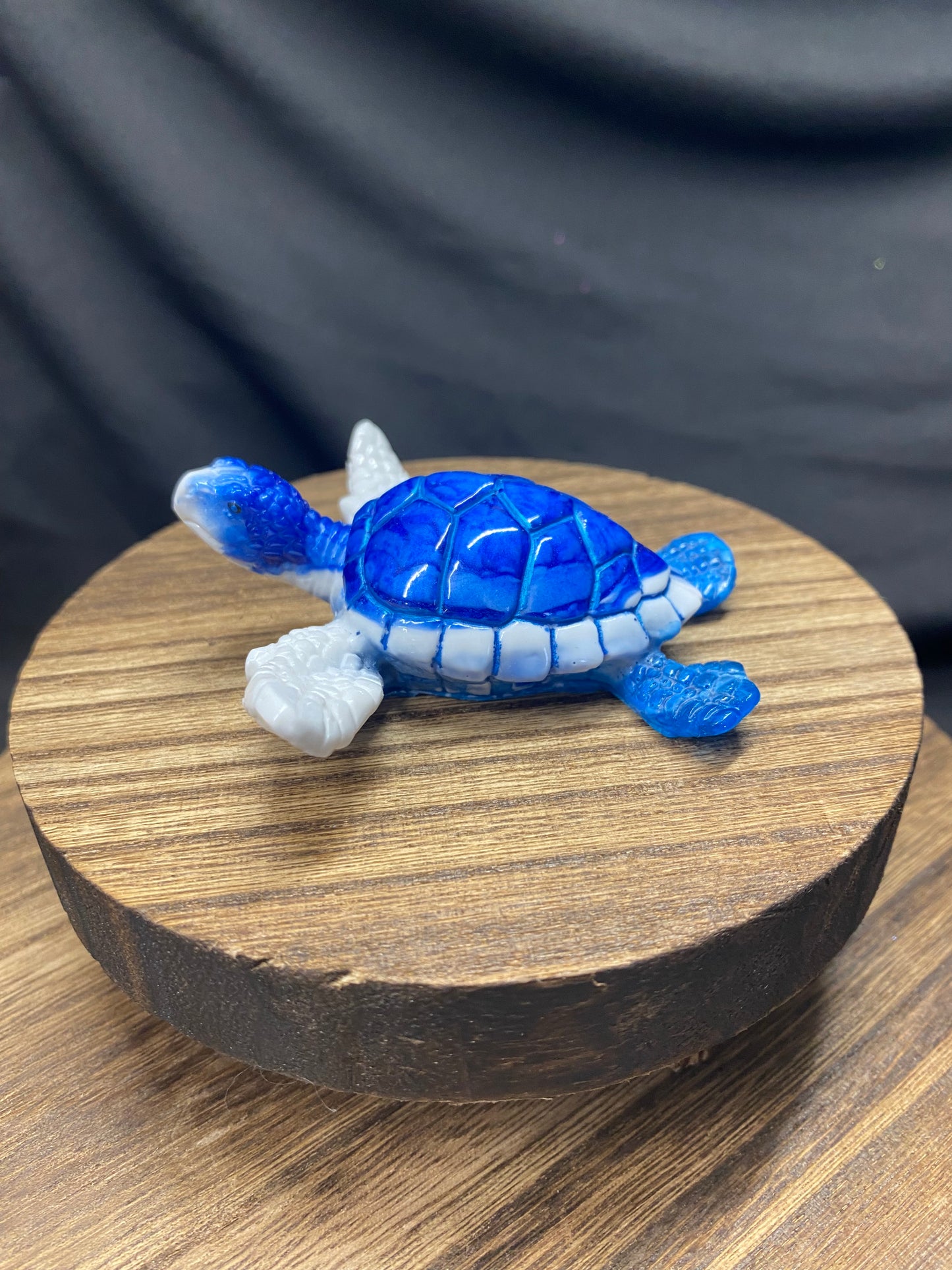Blue & White Sea Turtle Figurine