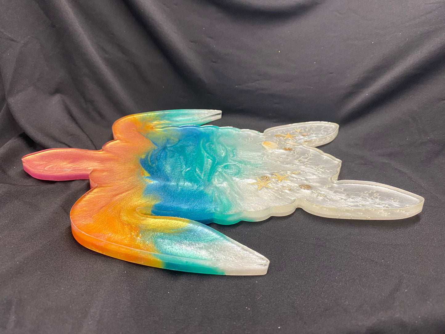 Sunset Inspired Resin Sea Turtle