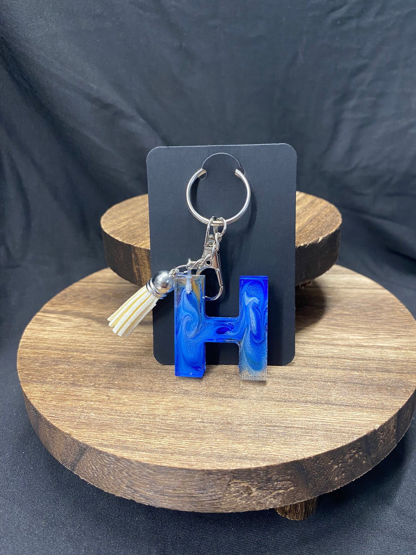Letter H Petri Art Keychain