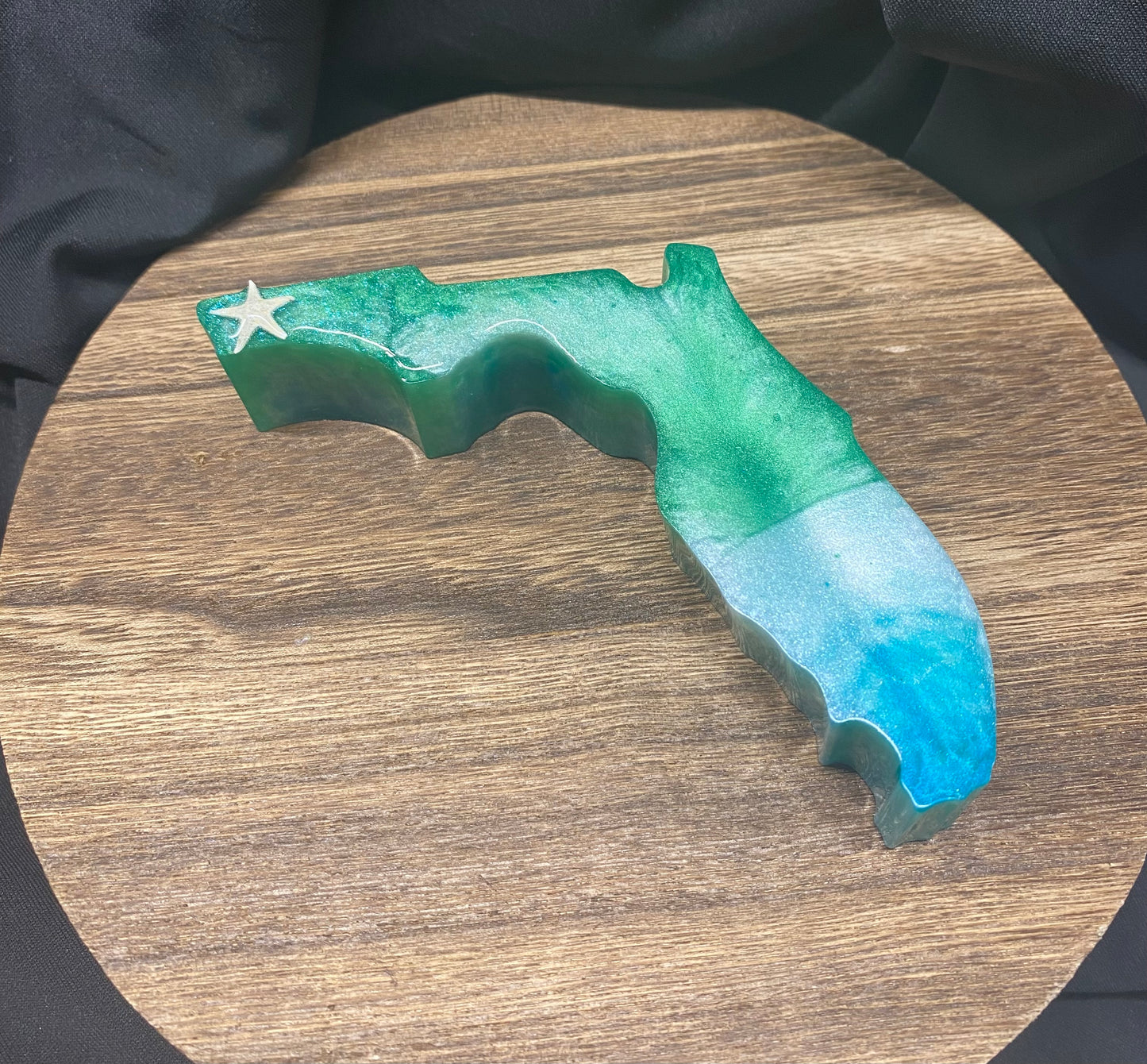 Blue Green Florida Figurine
