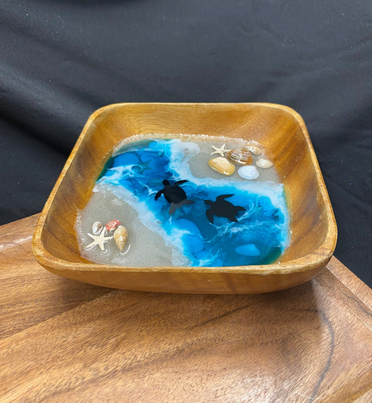 Sea Turtle Beach Scene Trinket Bowl
