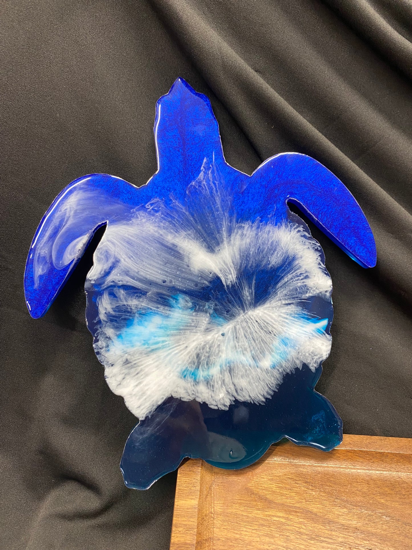 Ocean Blue Medium Resin Sea Turtle