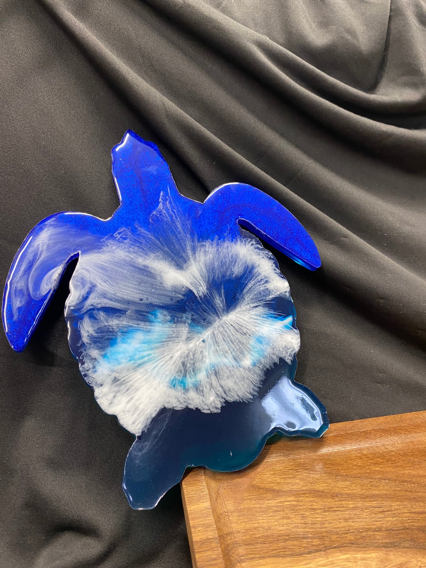 Ocean Blue Medium Resin Sea Turtle