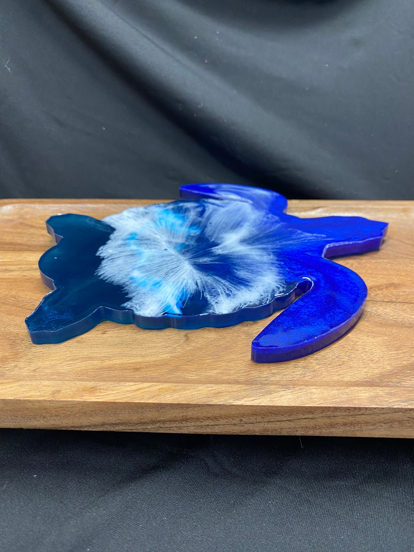 Ocean Blue Medium Resin Sea Turtle