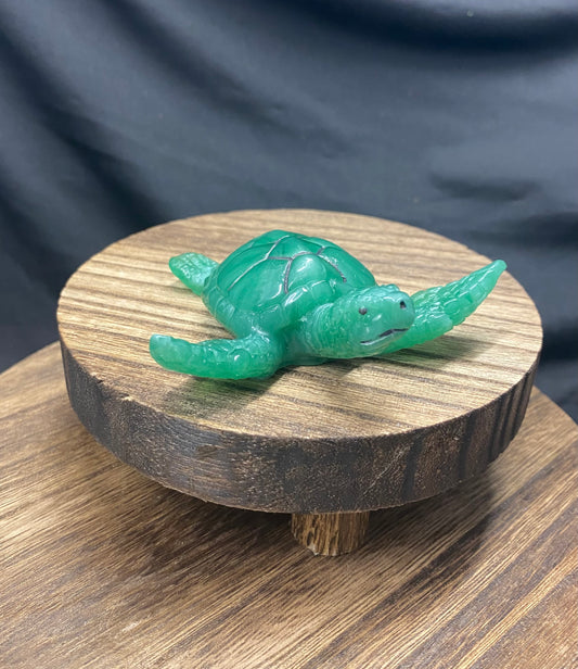 Jade Sea Turtle Figurine