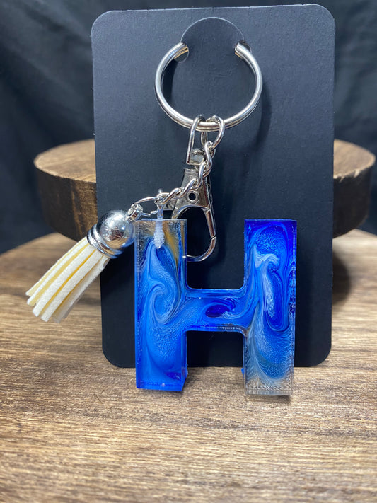 Letter H Petri Art Keychain